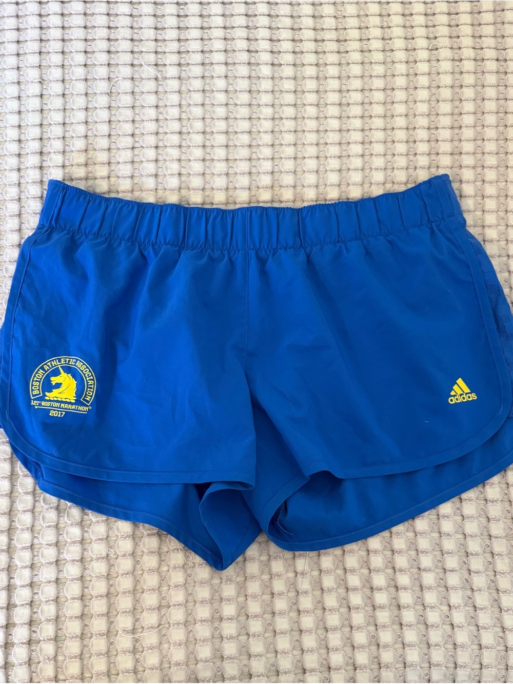 Adidas Women's Boston Marathon Blue Running Shorts